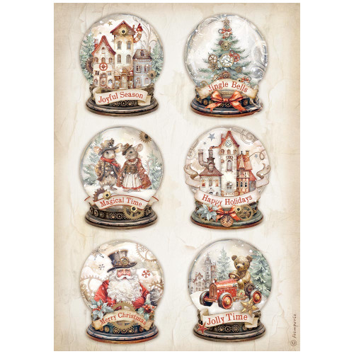 STAMPERIA GEAR UP FOR CHRISTMAS DECOUPAGE PAPER A4-DFSA4937