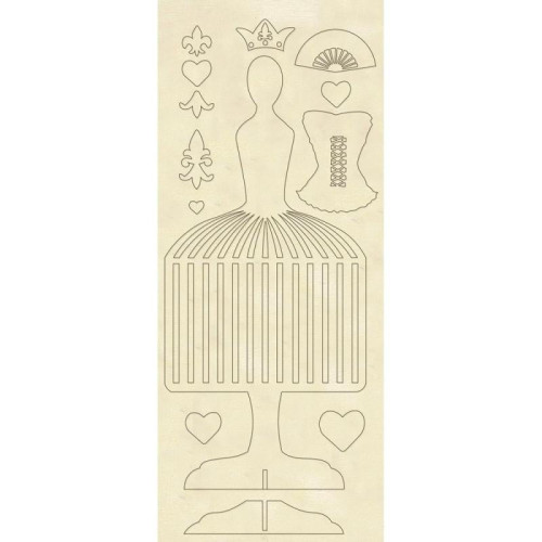 STAMPERIA WOODEN FIGURES FOR DECORATION KLSPL01