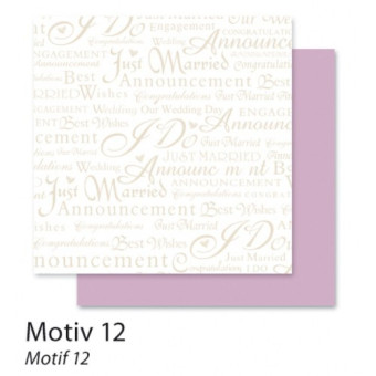 FOLIA ХАРТИЯ ЗА ДИЗАЙН 30,5/30,5 190 ГР. РОМАНТИКА 12