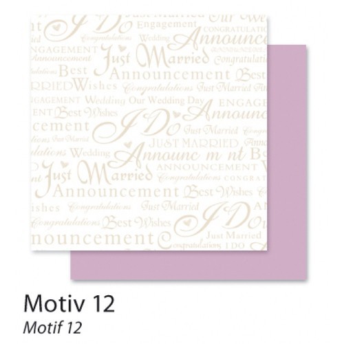 FOLIA ХАРТИЯ ЗА ДИЗАЙН 30,5/30,5 190 ГР. РОМАНТИКА 12
