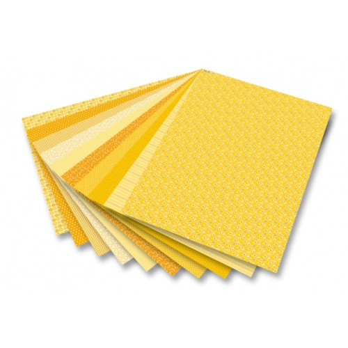 FOLIA BLOCK NOTE WITH DECORATION MOTIFS YELLOW 24/34 CM 30 P.