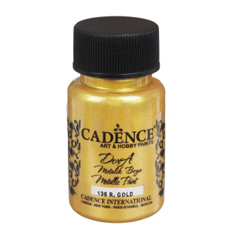 CADENCE АКРИЛНА БОЯ МЕТАЛИК DORA 50 МЛ. - RICH GOLD 136