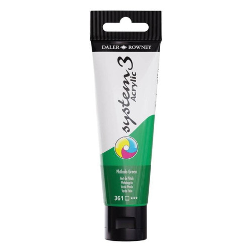 DALER ROWNEY АКРИЛНА БОЯ SYSTEM 3 59 МЛ - PHTHALO GREEN 361