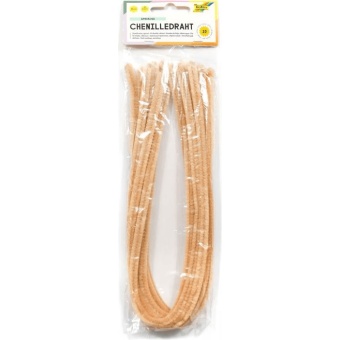 FOLIA VELVET WIRE 8 MM. 50 CM. 10 PCS. - SKIN COLOR