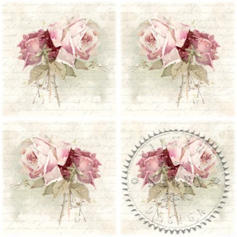 SAGEN VINTAGE NAPKINS FOR DECOUPAGE 33/33 CM - 80073