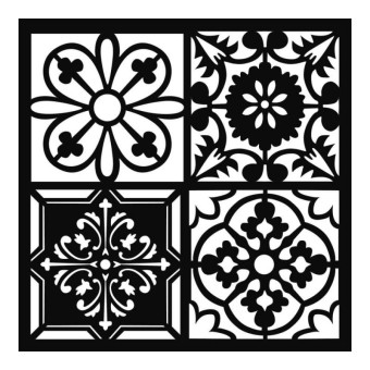 STAMPERIA MEDIA STENCIL - ШАБЛОН 18 Х 18 СМ - KSTDQ09