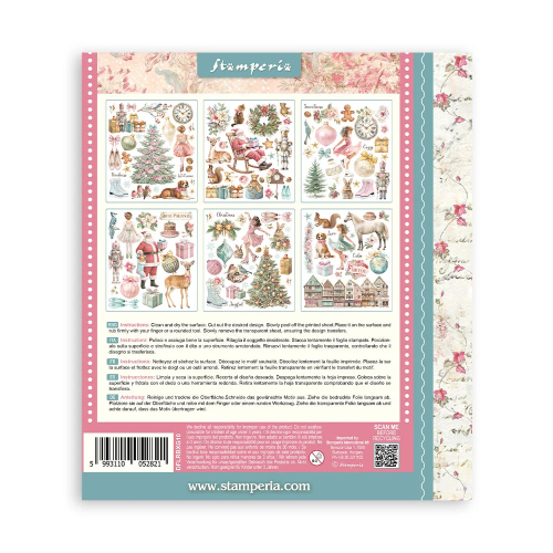 STAMPERIA WINTER MAGIC RUB ON SELECTION DFLRBXG10