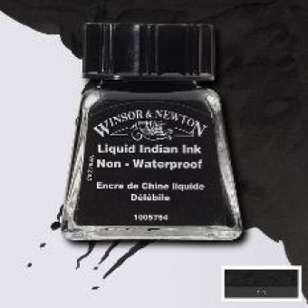 W&N CALLIGRAPHIC INK 14 ML - LIQUID INDIAN INK 1005754