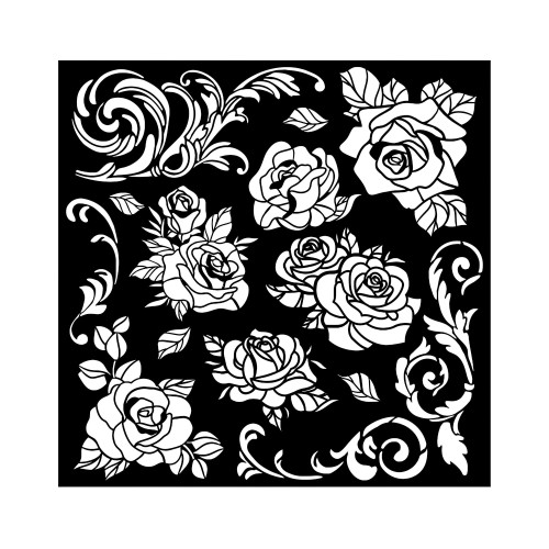STAMPERIA SHABBY ROSE ШАБЛОН 18Х18 СМ KSTDQ-104