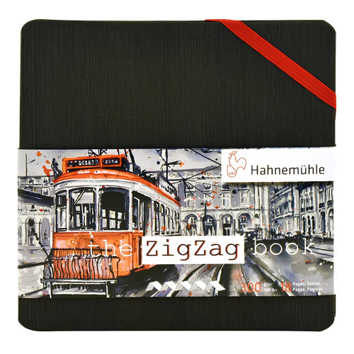 HAHNEMUHLE СКИЦНИК ZIG ZAG 300 GSM, 14/14 СМ., 18 СТРАНИЦИ