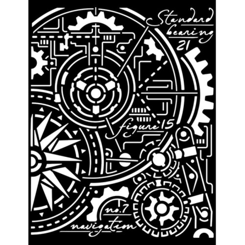 STAMPERIA MEDIA STENCIL - TEMPLATE 20 X 25 CM - KSTD107