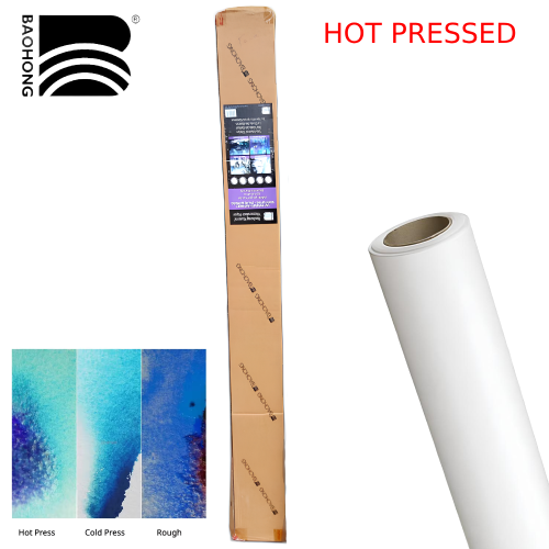 BAOHONG WATERCOLOR PAPER HOT PRESSED 300 GSM 1.35/10 M