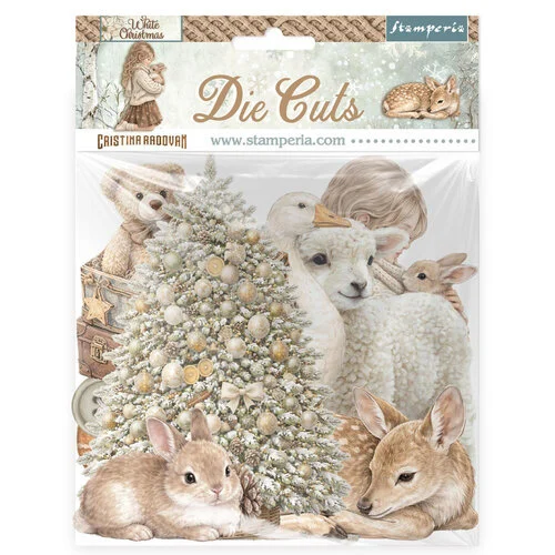 STAMPERIA WHITE CHRISTMAS DIE CUTS DFLDC141
