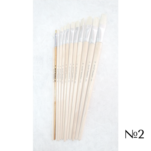 STANDARD BRUSH BRISTLE FLAT WITH LONG HANDLE №2