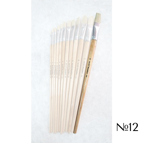 STANDARD BRUSH BRISTLE FLAT WITH LONG HANDLE №12