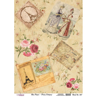 CADENCE DECOUPAGE RICE PAPER A4 - 067