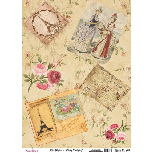 CADENCE DECOUPAGE RICE PAPER A4 - 067