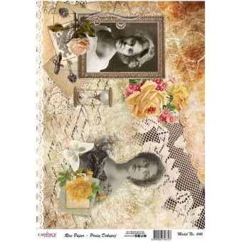 CADENCE DECOUPAGE RICE PAPER A4 - 646
