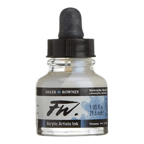 DALER ROWNEY ACRYLIC INK FW 29.5ML - SHIMMERING BLUE 160029711
