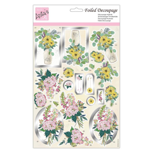 DOCRAFTS DECOUPAGE STICKERS - BEAUTIFUL BLOOMS ANT 169923