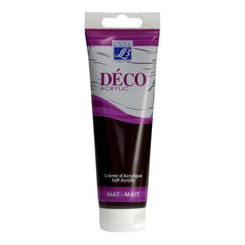 L&B ACRYLIC PAINT DECO MAT 120 ML - STORM BROWN 128