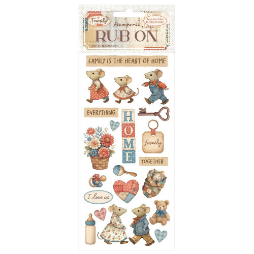 STAMPERIA FAMILY RUB ON 10,16/21,6CM - DFLRB217
