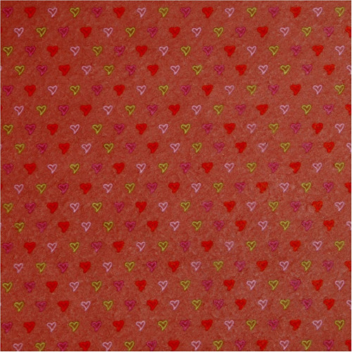 CREATIVE DESIGNER FELT 1 M X 45 CM 180 G - HEARTS