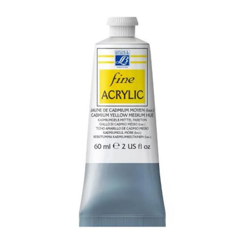 L&B ACRYLIC PAINT FINE 60 ML - CADMIUM YELLOW MEDIUM HUE 159