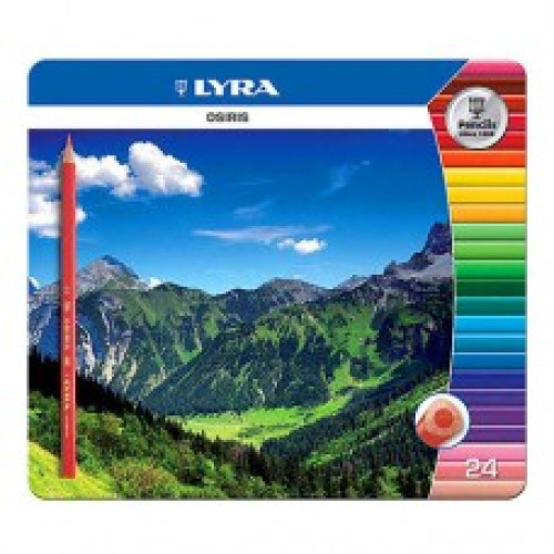LYRA OSIRIS COLORED PENCILS SET IN METAL BOX 24 COLORS.