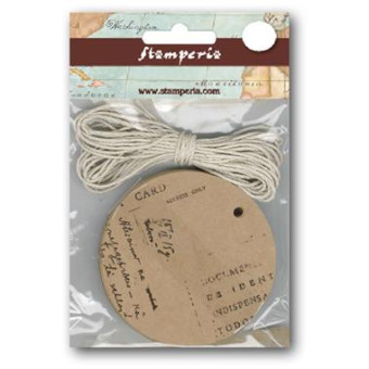 STAMPERIA TAG & ROPE - ХАРТИЕНИ ТАГЧЕТА ЗА ДЕКОРАЦИЯ SBA256