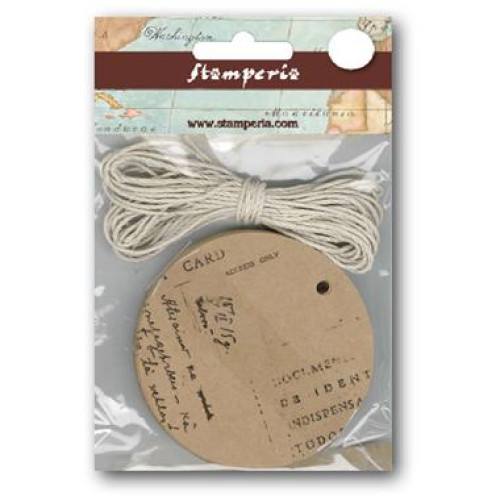 STAMPERIA TAG & ROPE - ХАРТИЕНИ ТАГЧЕТА ЗА ДЕКОРАЦИЯ SBA256