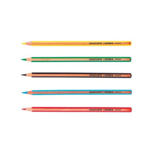 LYRA GRADUATE COLORED PENCILS SET IN METAL BOX 12 COLORS.