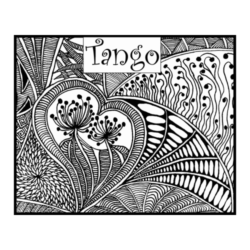 HELEN BREIL DESIGNS RUBBER STAMP - TANGO