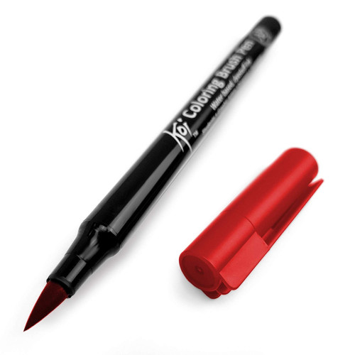 SAKURA COLORING BRUSH PEN RED - XSB#19