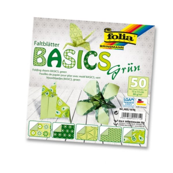 FOLIA ORIGAMI PAPER GREEN 15/15 CM 80 G 50 SHEETS