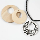 CREATIV WOODEN DISCS FOR DECORATION D: 40 MM, HOLE 2 MM