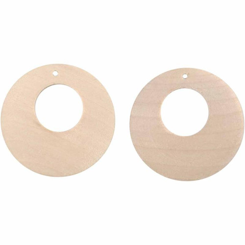 CREATIV WOODEN DISCS FOR DECORATION D: 40 MM, HOLE 2 MM