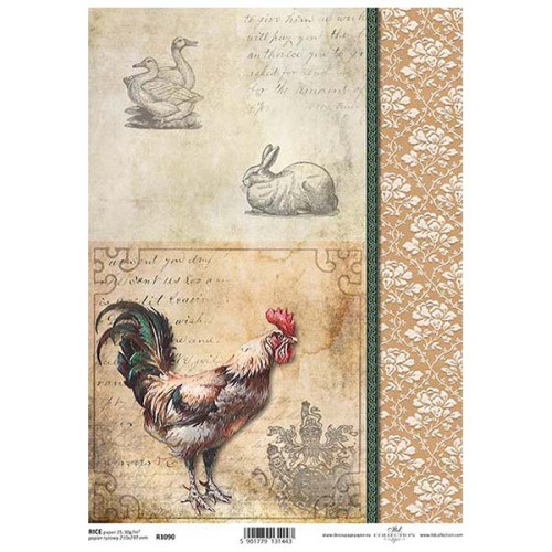 ITD COLLECTION DECOUPAGE RICE PAPER A4 - R1090