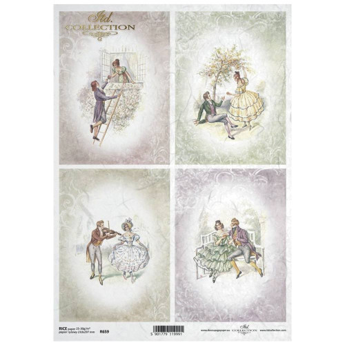 ITD COLLECTION DECOUPAGE RICE PAPER A4 - R0659