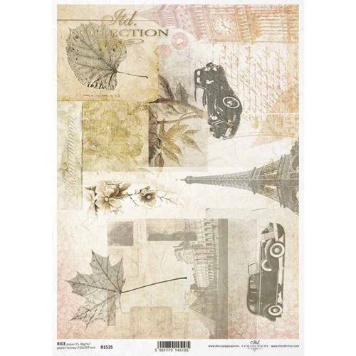 ITD COLLECTION DECOUPAGE RICE PAPER A4 - R1535