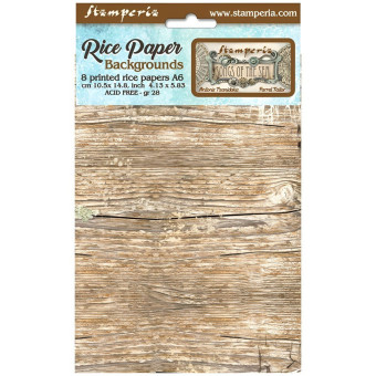 STAMPERIA SONGS OF THE SEA DECOUPAGE PAPER 8PCS A6 DFSAK6010