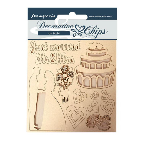 STAMPERIA ELEMENTS FROM CARDSTOCK 14/14CM SCB62