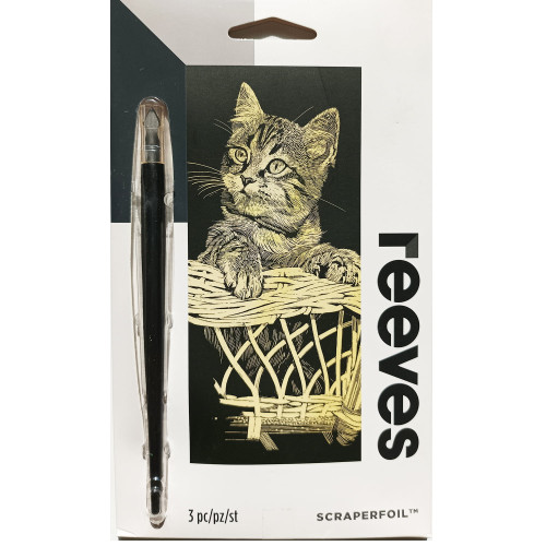 REEVES DRAWING SET WITH SKETCHING - GOLD MINI KITTEN