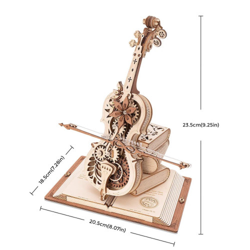 ROBOTIME 3D ДЪРВЕН ПЪЗЕЛ MAGIC CELLO 199 ЧАСТИ AMK63