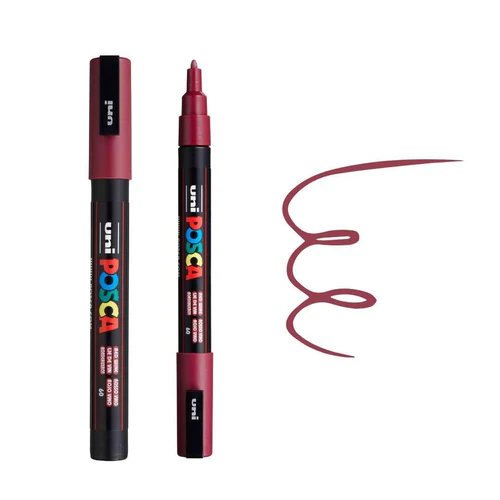 POSCA АКРИЛЕН МАРКЕР PC-3M, 0.9-1.3 MM - RED WINE