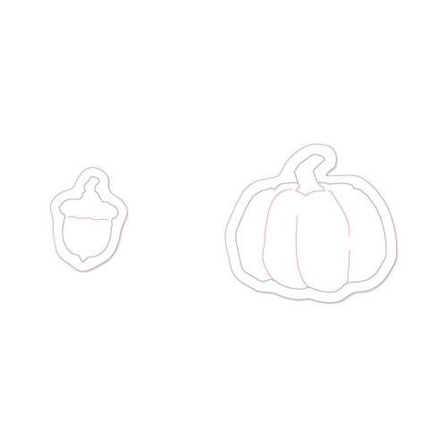 SIZZIX MAGNETIC ЩАНЦИ ЗА ИЗРЯЗВАНЕ - MINI ACORN&PUMPKIN SET
