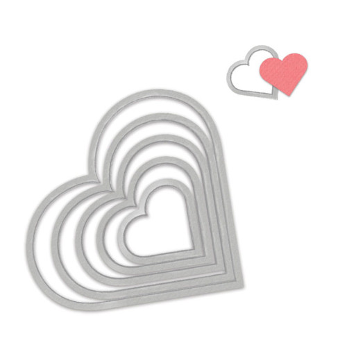 SIZZIX FRAMELITS DIES - HEARTS