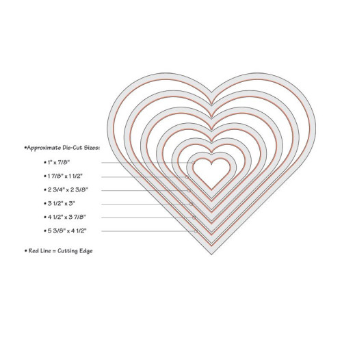 SIZZIX FRAMELITS DIES - HEARTS
