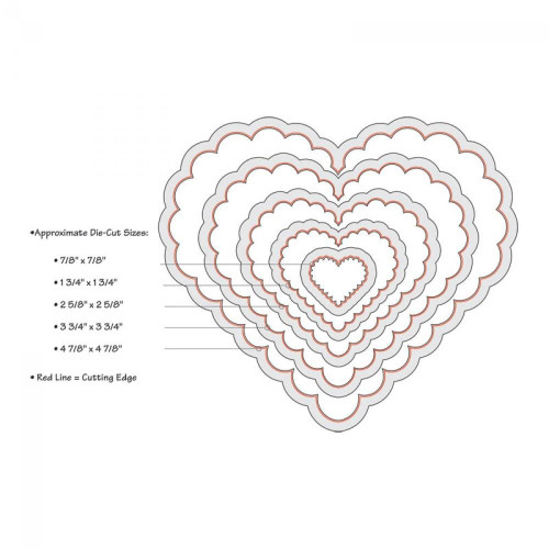 SIZZIX FRAMELITS ЩАНЦИ ЗА ИЗРЯЗВАНЕ - HEARTS, SCALLOP