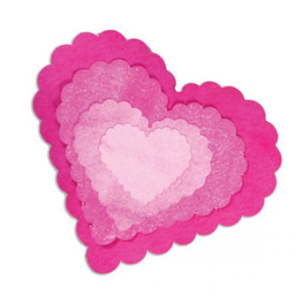 SIZZIX FRAMELITS ЩАНЦИ ЗА ИЗРЯЗВАНЕ - HEARTS, SCALLOP